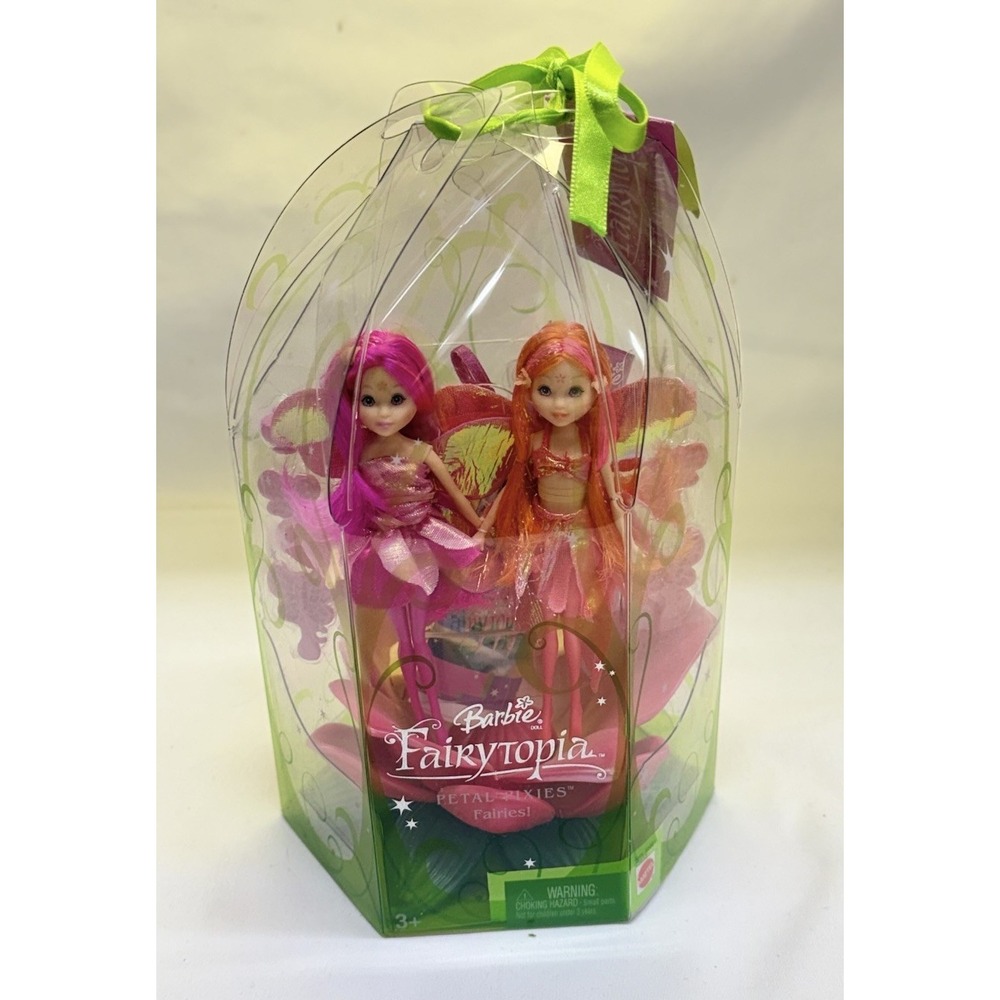 Barbie Petal Pixies Fairytopia Fairies Taffee and Airie Dolls *Very Rare* *New*